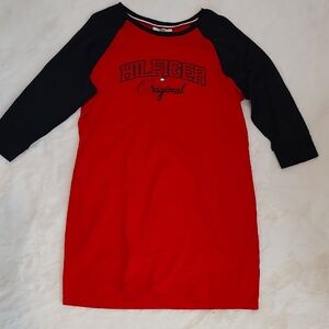 Tommy Hilfiger Kids Red and Black Long Sleeve Tee